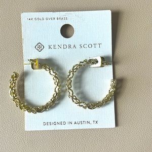 Kendra Scott Maeve 14K Gold Over Brass Hoop Earrings - Gold NWT
